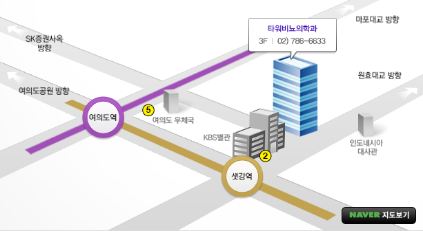 타워비뇨의학과 여의도점 약도 지도